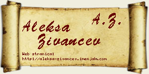 Aleksa Živančev vizit kartica